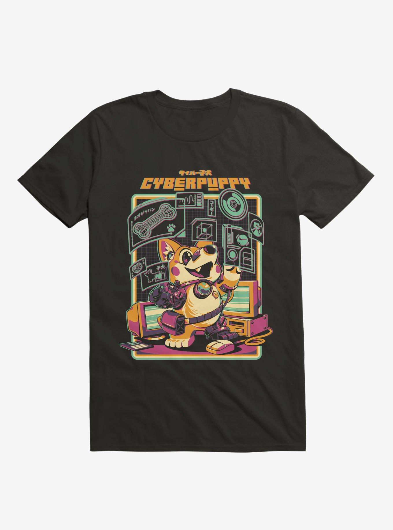 Cyberpuppy Computer Nerd Black T Shirt T Shirt Streetwear Style Funny Quote
