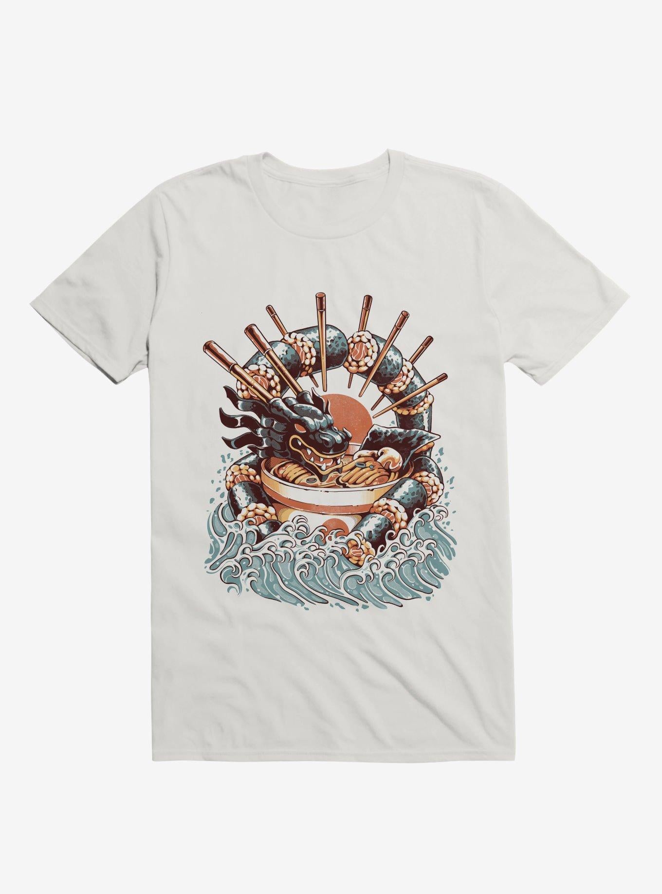 Dragon Sushi Ramen Ocean White T Shirt T Shirt Gym Lifestyle Gift Ready