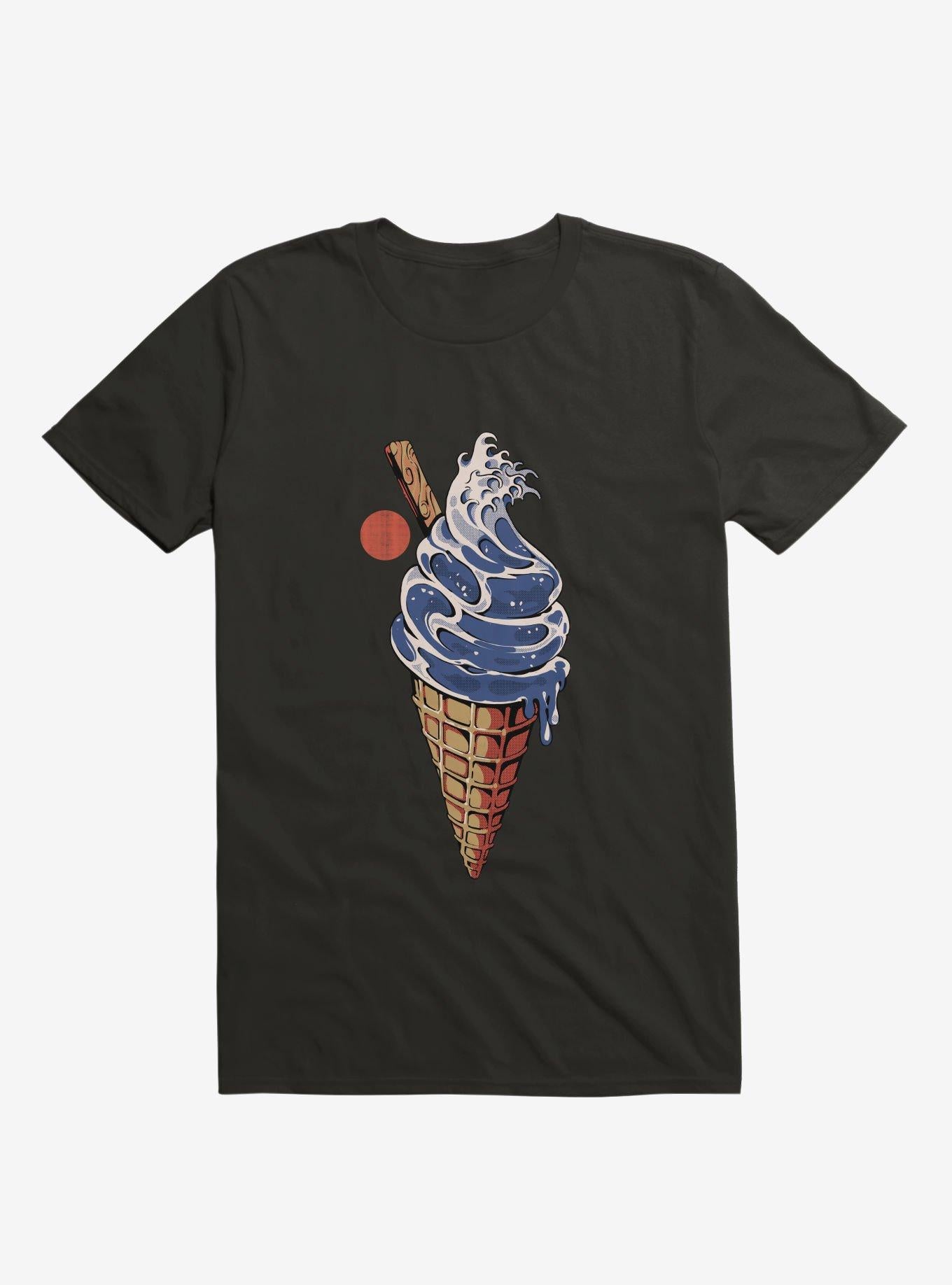 Japanese Great Ice Cream Black T Shirt T Shirt Comfort Fit Hot Right Now