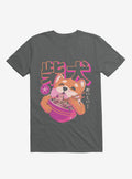 Shiba Eating Noodles Charcoal Grey T Shirt T Shirt Trending US