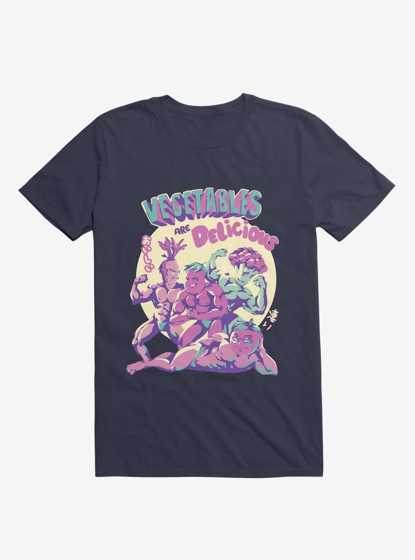 Vegetables Are Delicious Navy Blue T Shirt T Shirt Trending US