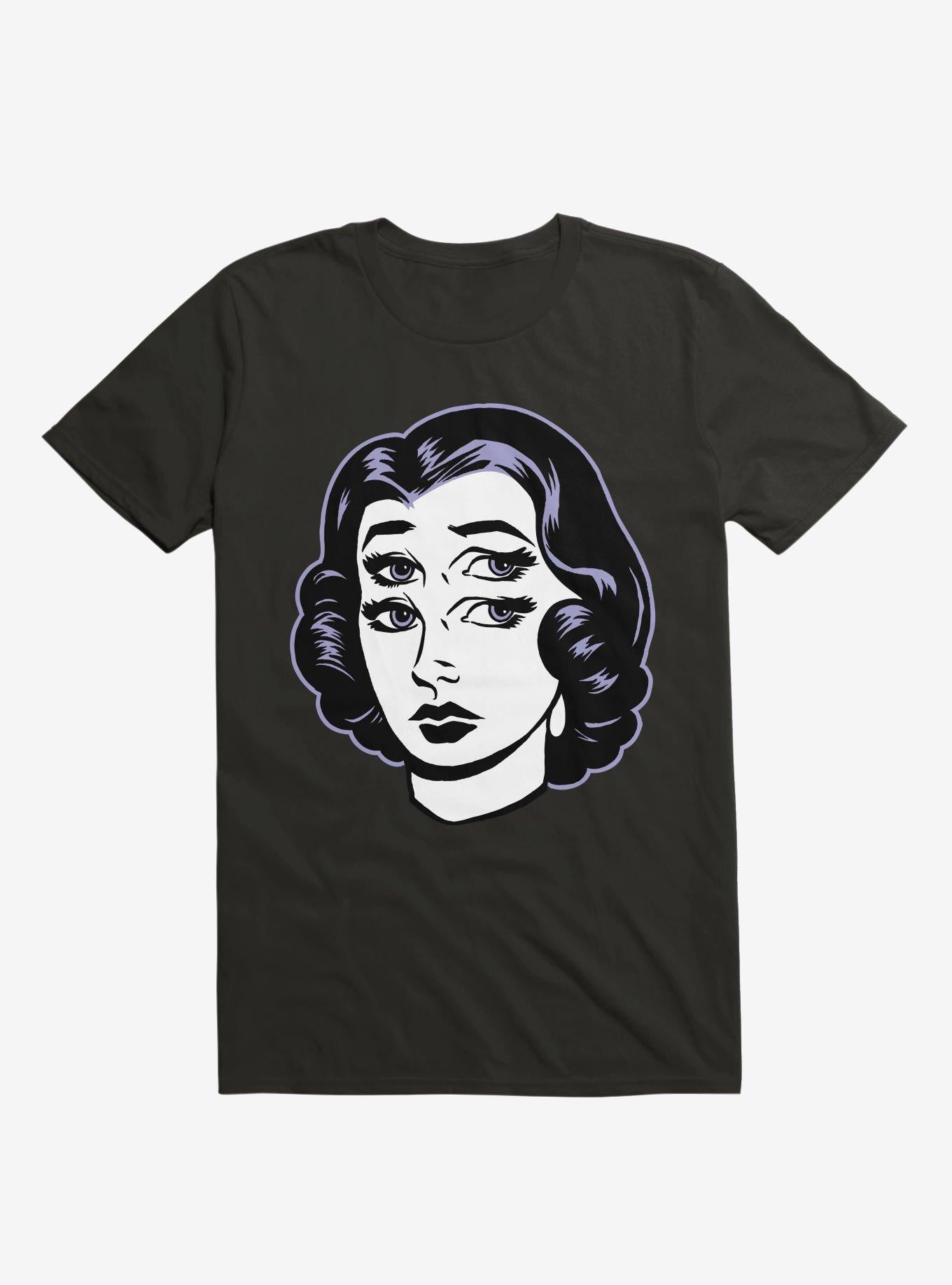 Four Eyed Retro Girl Black T Shirt T Shirt Viral TikTok Gift Ready