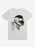 Wolf Skull Girl Outline White T Shirt T Shirt Trending US