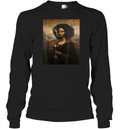 Black Mona Lisa African American Black History Month Long Sleeve T Shirt