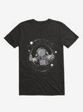 Astronaut Holding Black Hole Black T Shirt T Shirt Premium Print Workout Ready