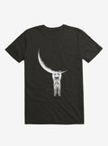 Astronaut Holding On To Moon Black T Shirt T Shirt Trending US
