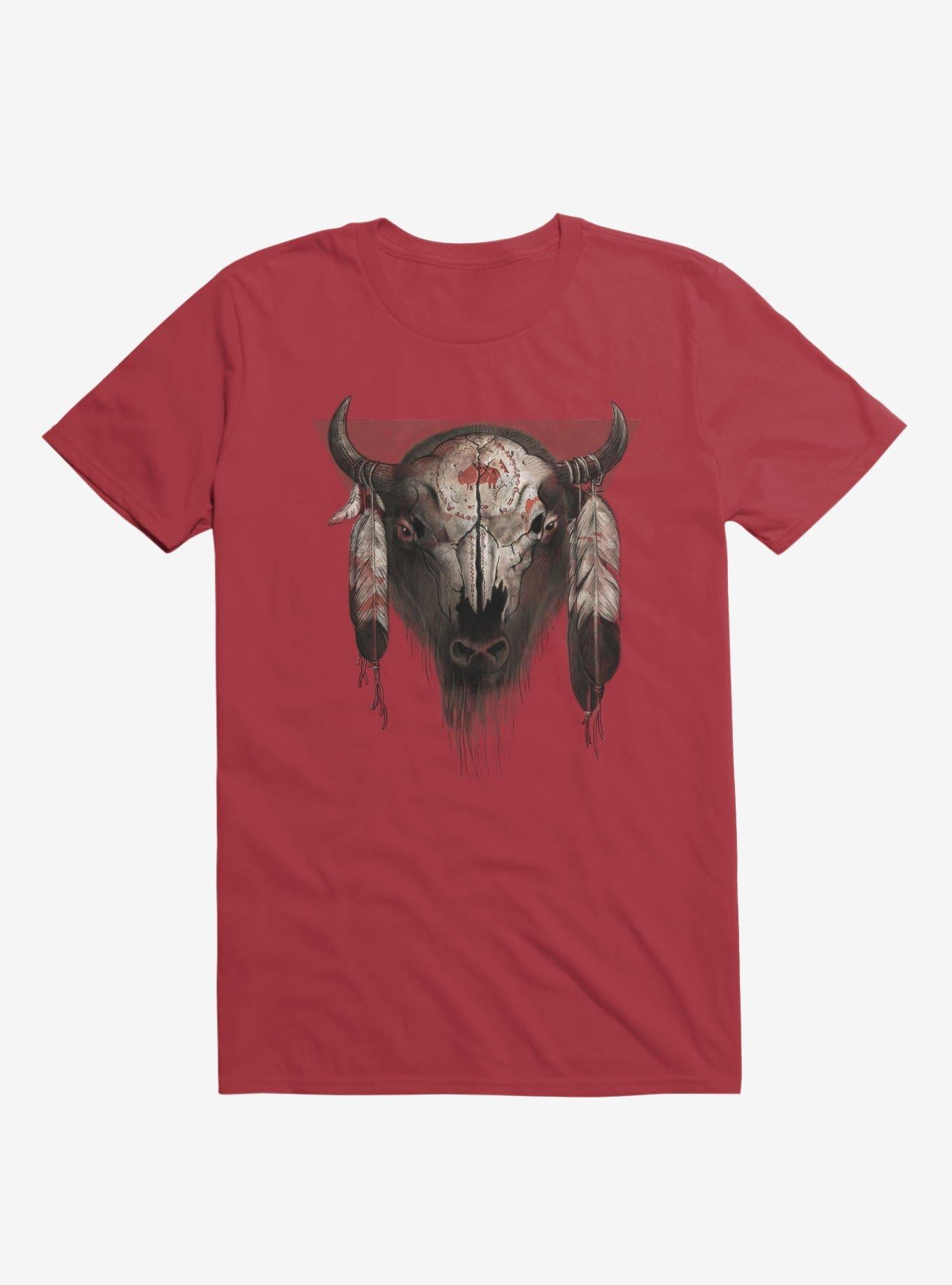 Tatanka Bison Head Red T Shirt Tank Top Trending US