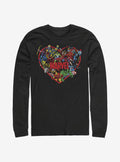 Marvel Avengers Marvel Hero Heart Long-Sleeve T-Shirt | Premium Unisex T-Shirt, Trending Graphic Tee