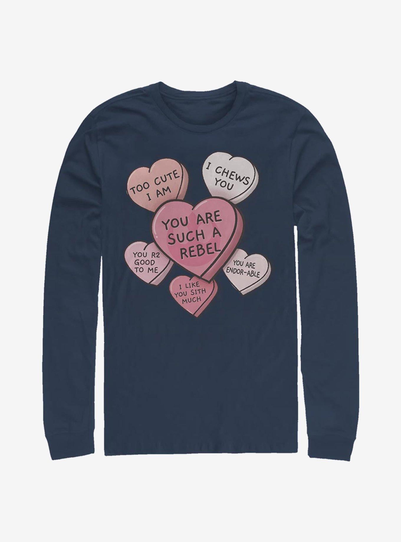 Star Wars Candy Hearts Long-Sleeve T-Shirt | Premium Unisex T-Shirt, Trending Graphic Tee