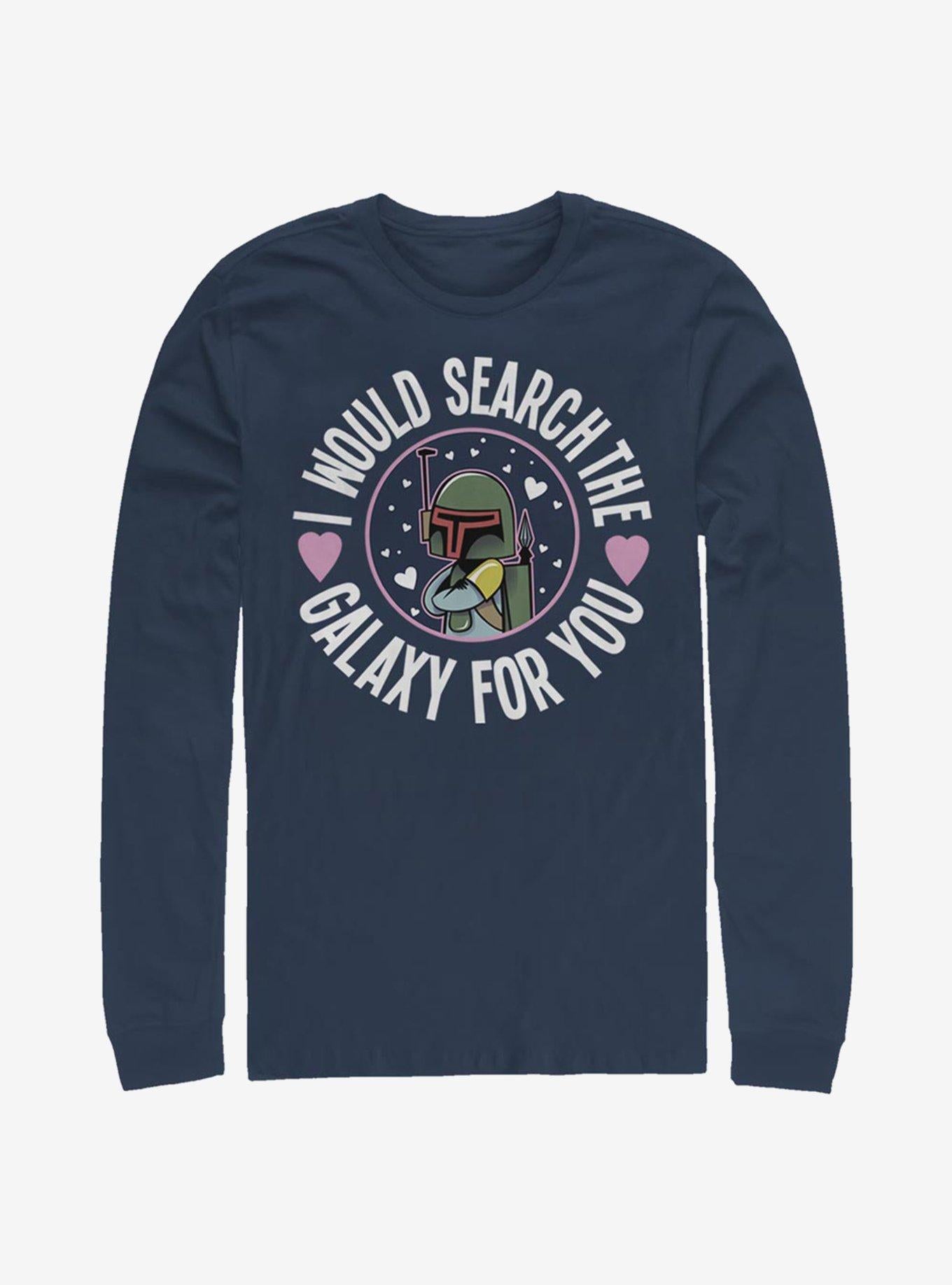 Star Wars Search The Galaxy Boba Fett Long-Sleeve T-Shirt | Premium Unisex T-Shirt, Trending Graphic Tee