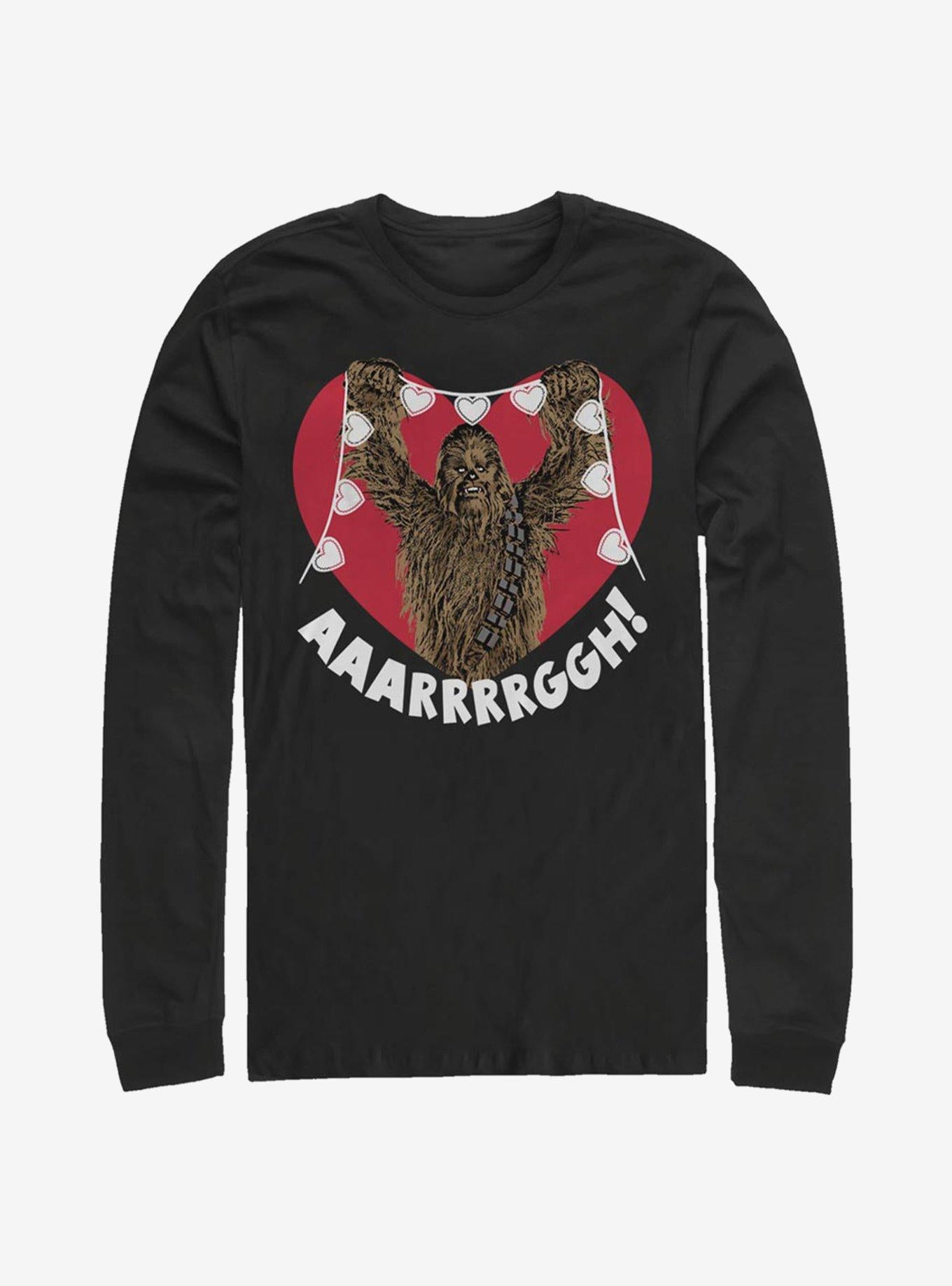 Star Wars Chewie Crafting Hearts Long-Sleeve T-Shirt | Premium Unisex T-Shirt, Trending Graphic Tee