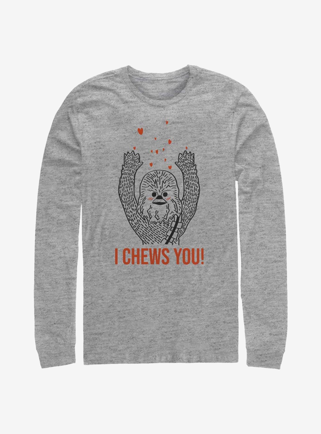 Star Wars I Chews You Chewie Long-Sleeve T-Shirt | Premium Unisex T-Shirt, Trending Graphic Tee