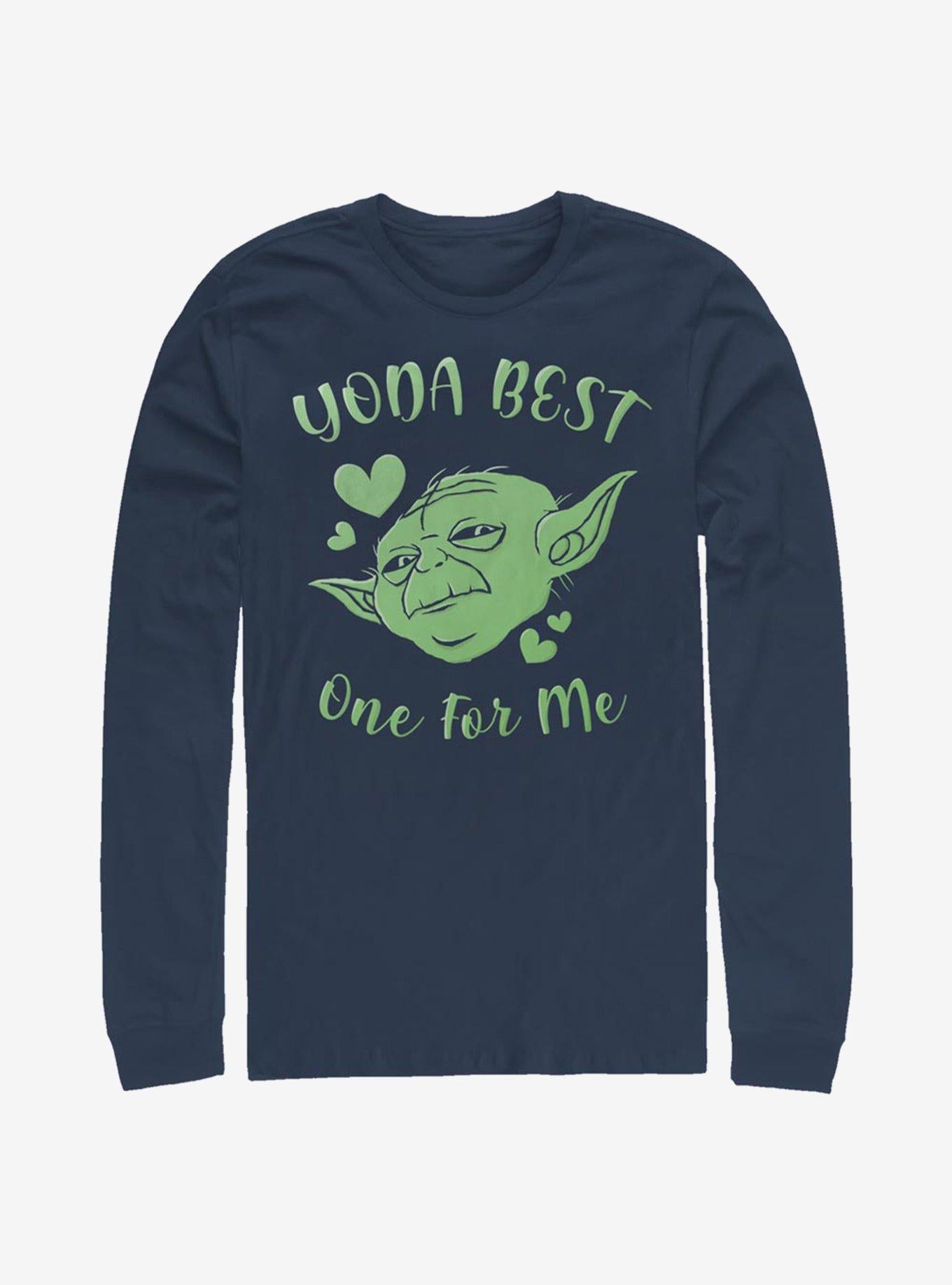 Star Wars Yoda Best Hearts Long-Sleeve T-Shirt | Premium Unisex T-Shirt, Trending Graphic Tee