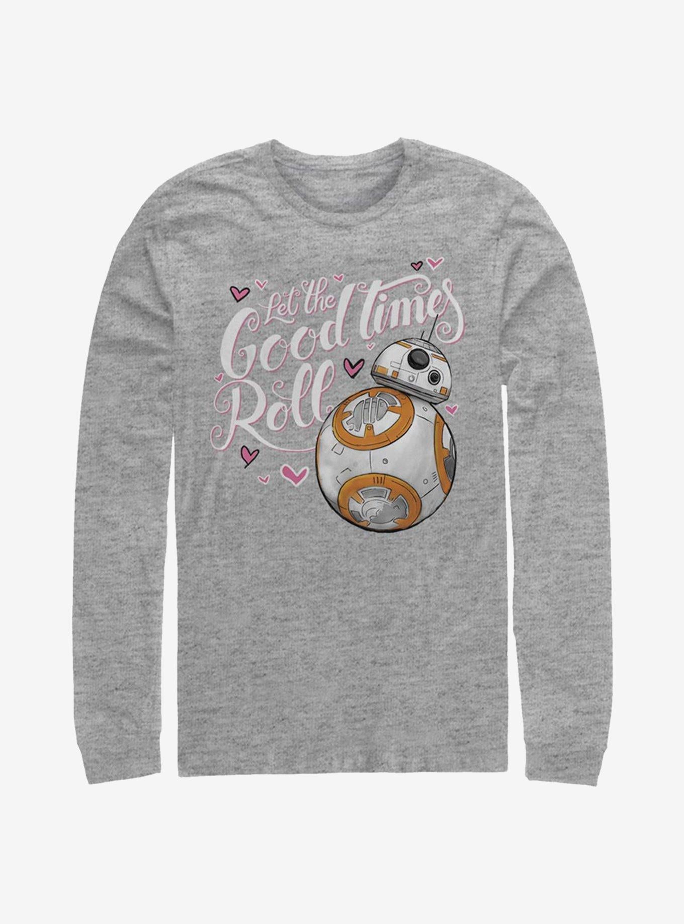 Star Wars Episode VII The Force Awakens BB-8 Good Times Heart Long-Sleeve T-Shirt | Premium Unisex T-Shirt, Trending Graphic Tee