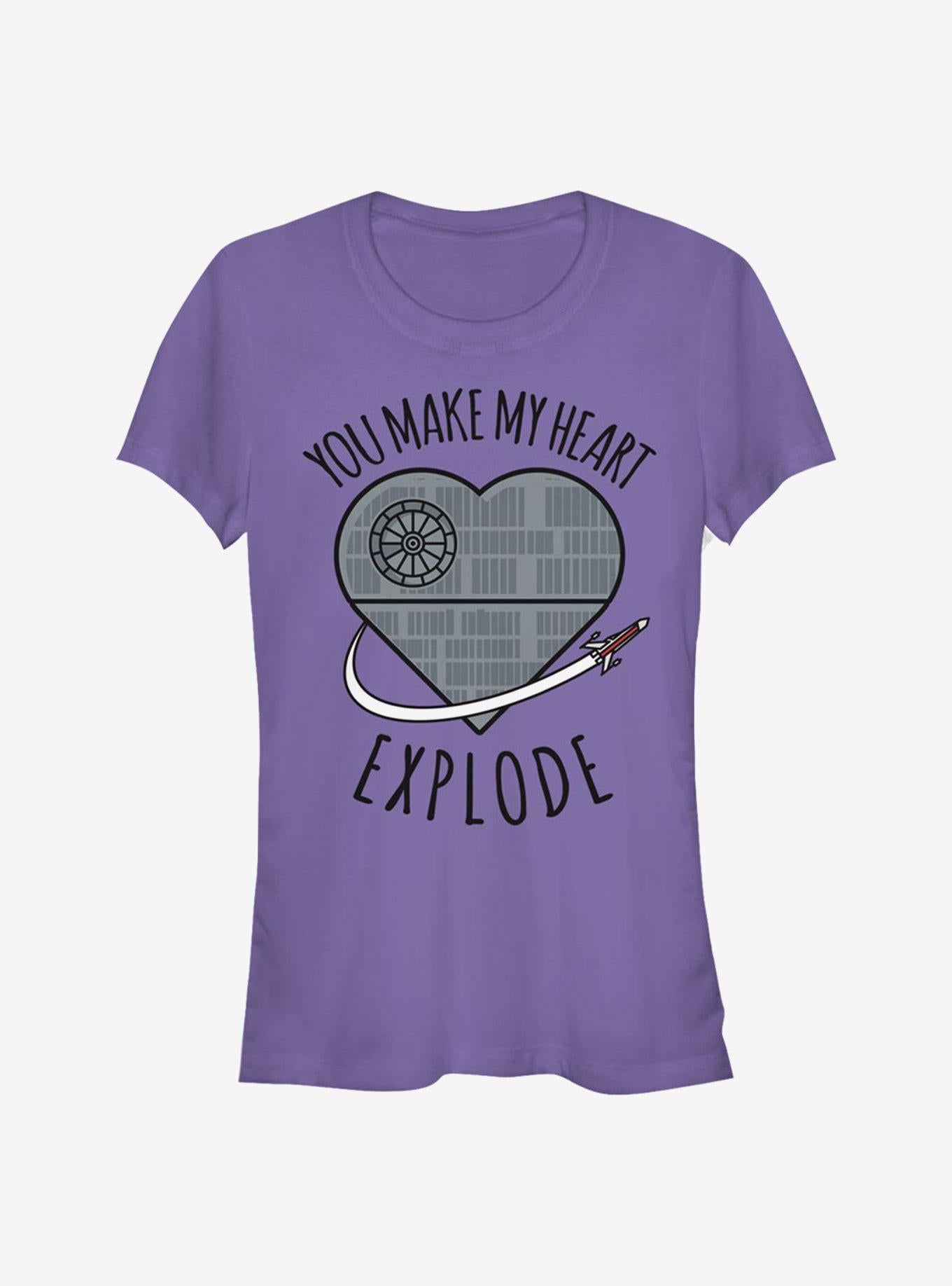 Star Wars Heart Explode Death Star Girls T-Shirt | Premium Unisex T-Shirt, Trending Graphic Tee