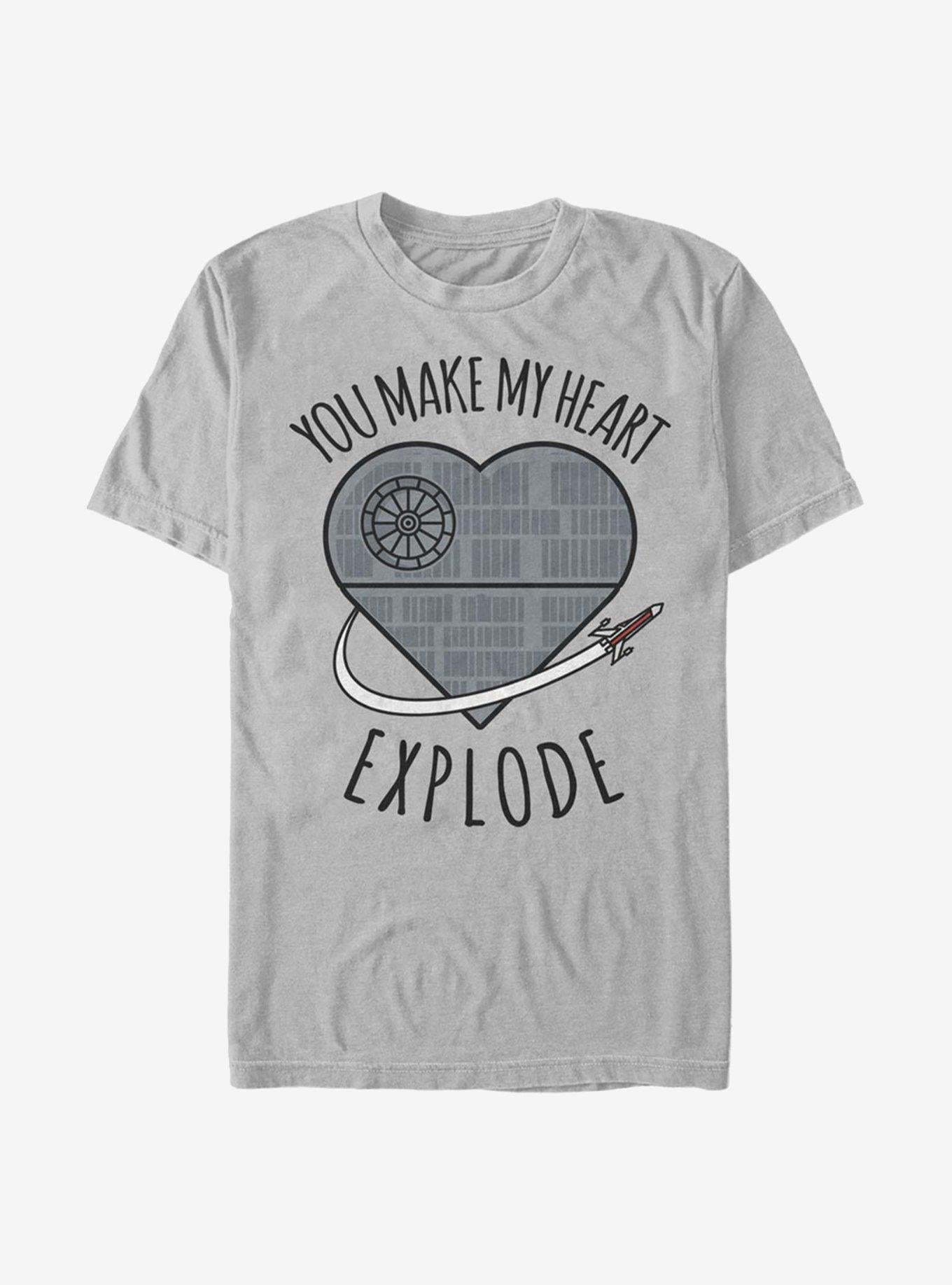 Star Wars Heart Explode Death Star T-Shirt | Premium Unisex T-Shirt, Trending Graphic Tee