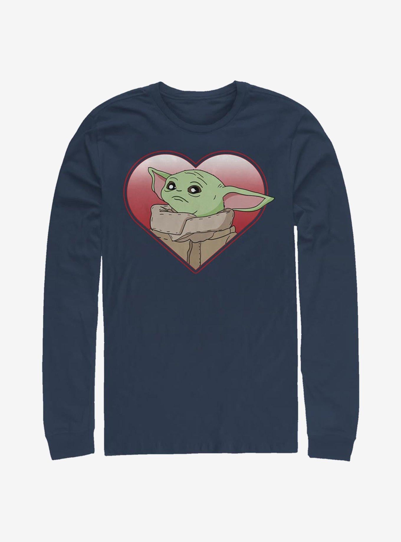Star Wars The Mandalorian Heart Yoda Long-Sleeve T-Shirt | Premium Unisex T-Shirt, Trending Graphic Tee