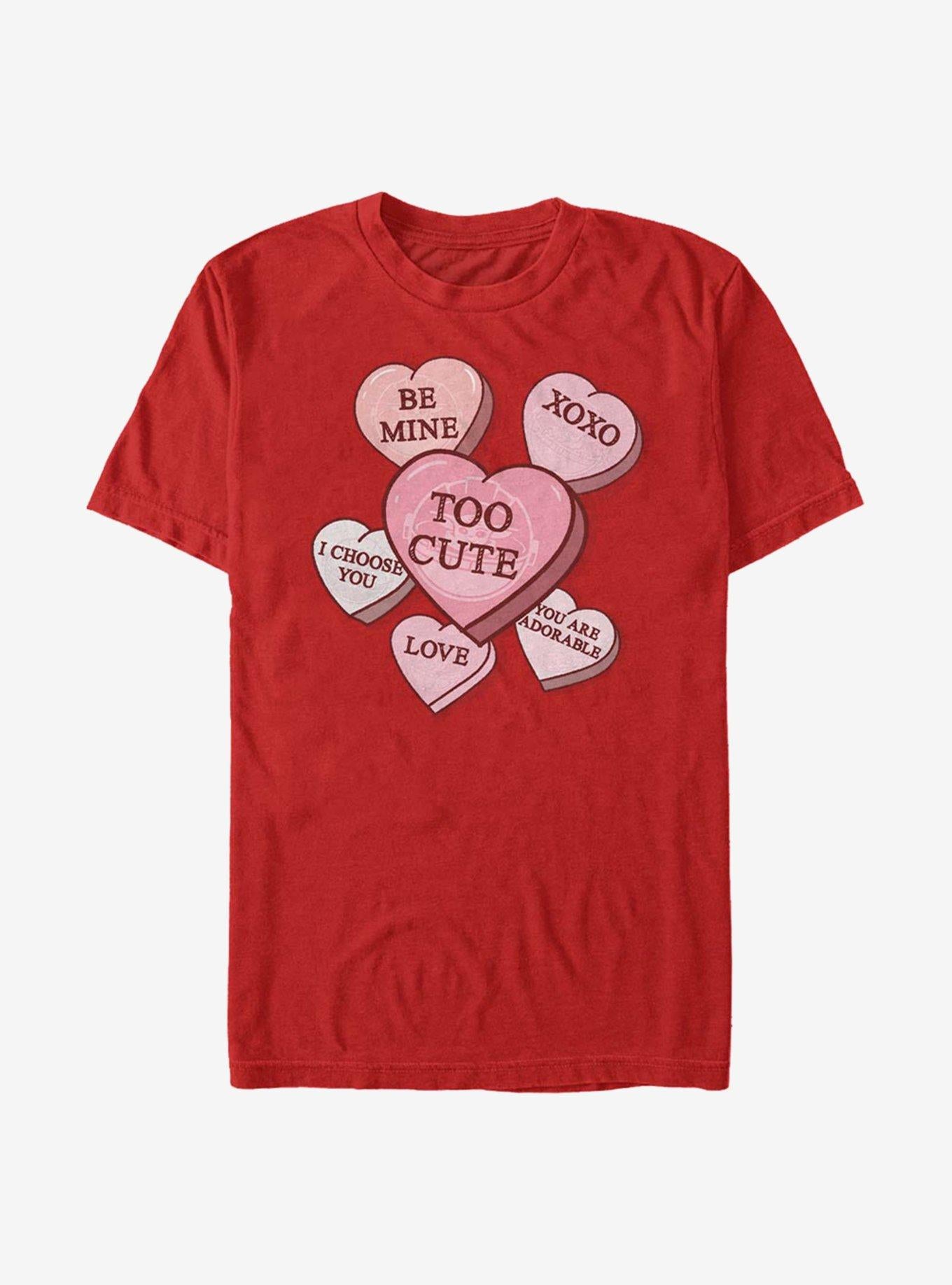 Star Wars The Mandalorian Grogu Candy Hearts T-Shirt | Premium Unisex T-Shirt, Trending Graphic Tee