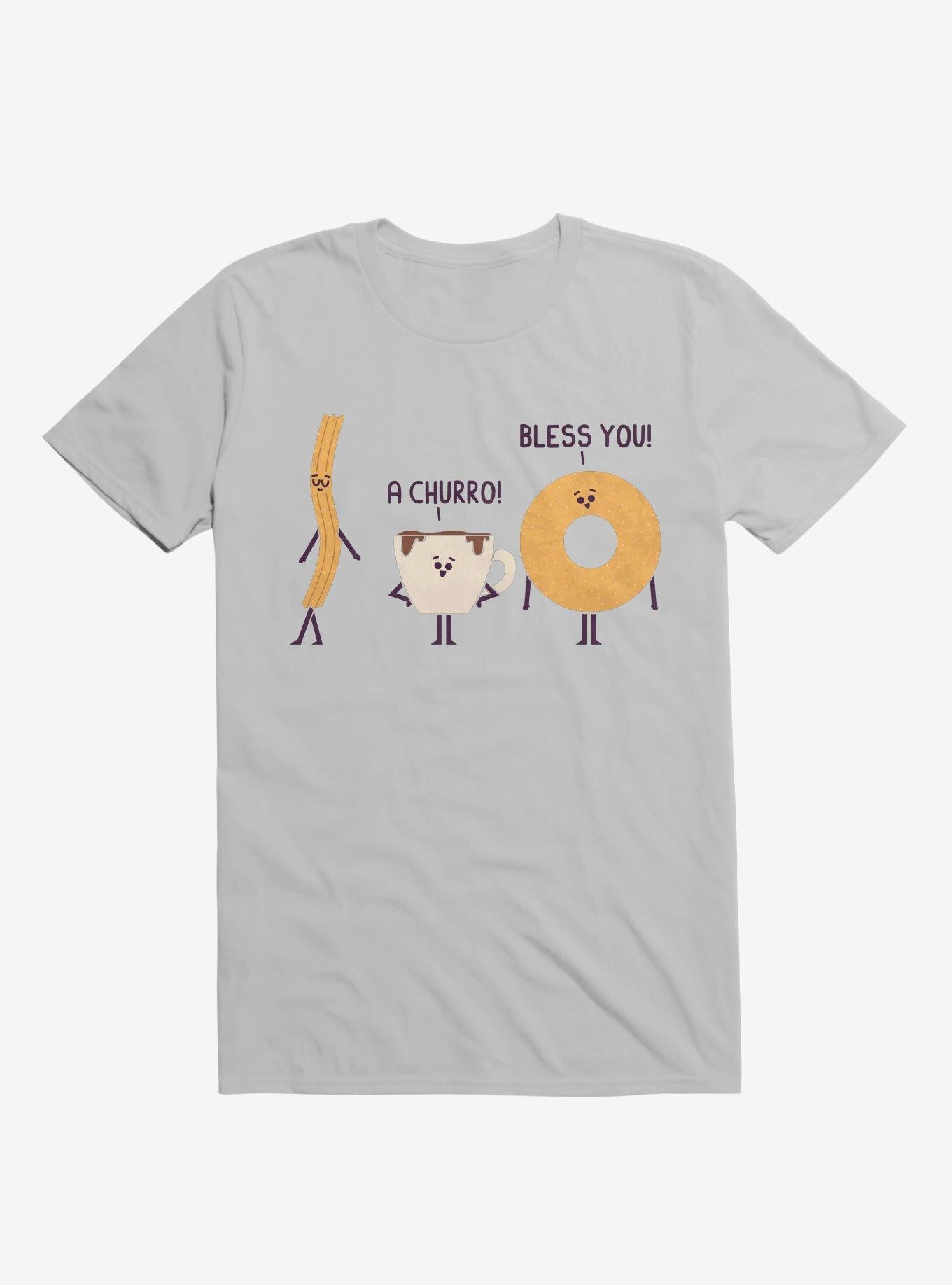 A Churro Bless You Coffee And Donut Ice Grey T Shirt T Shirt Premium Print Gift Ready