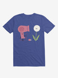 Forbidden Love Hair Dryer And Dandelion Royal Blue T Shirt T Shirt Viral TikTok Workout Ready