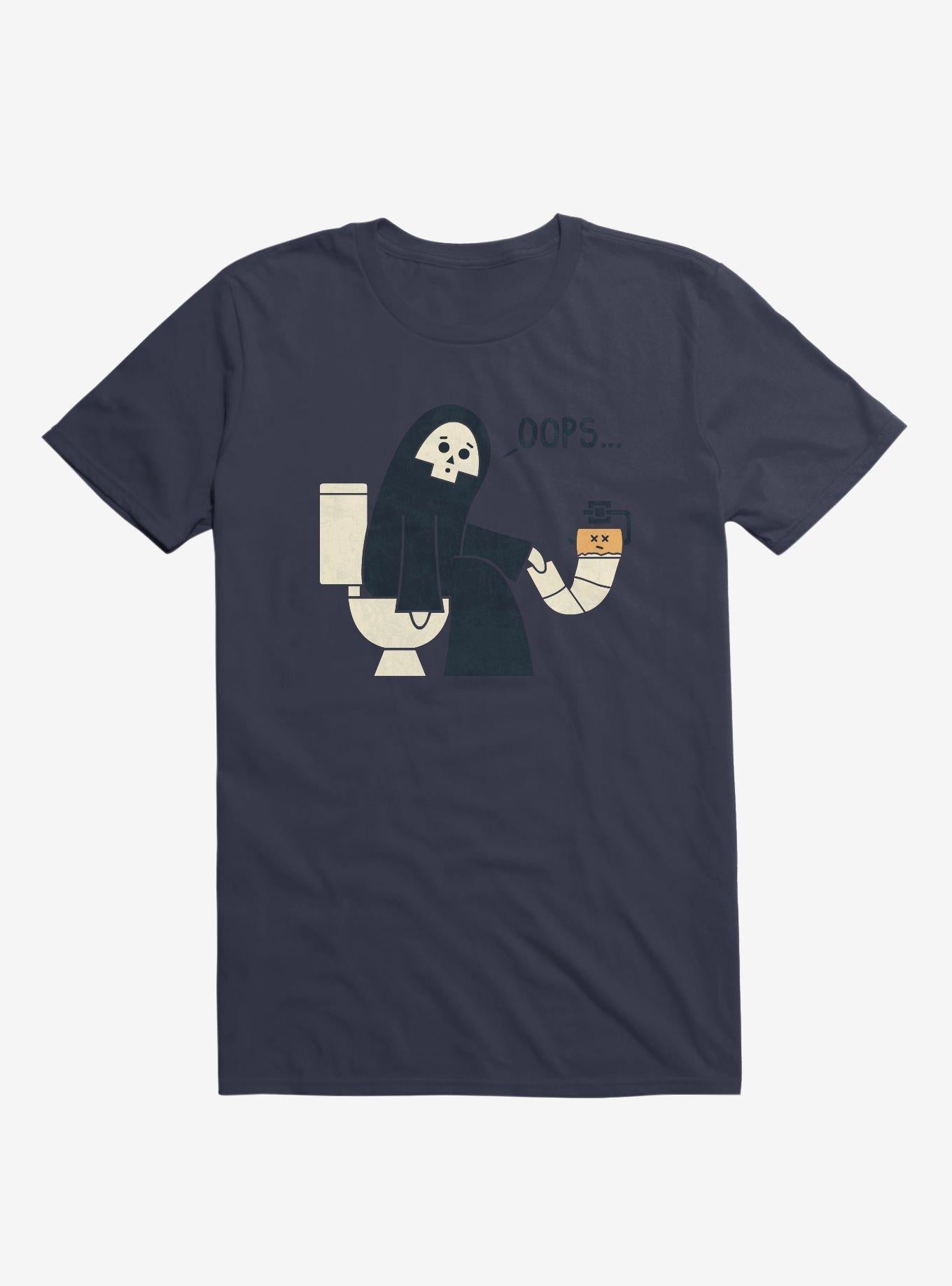 Grim Reaper Oops Pooper Navy Blue T Shirt T Shirt Trending US Best Seller Look