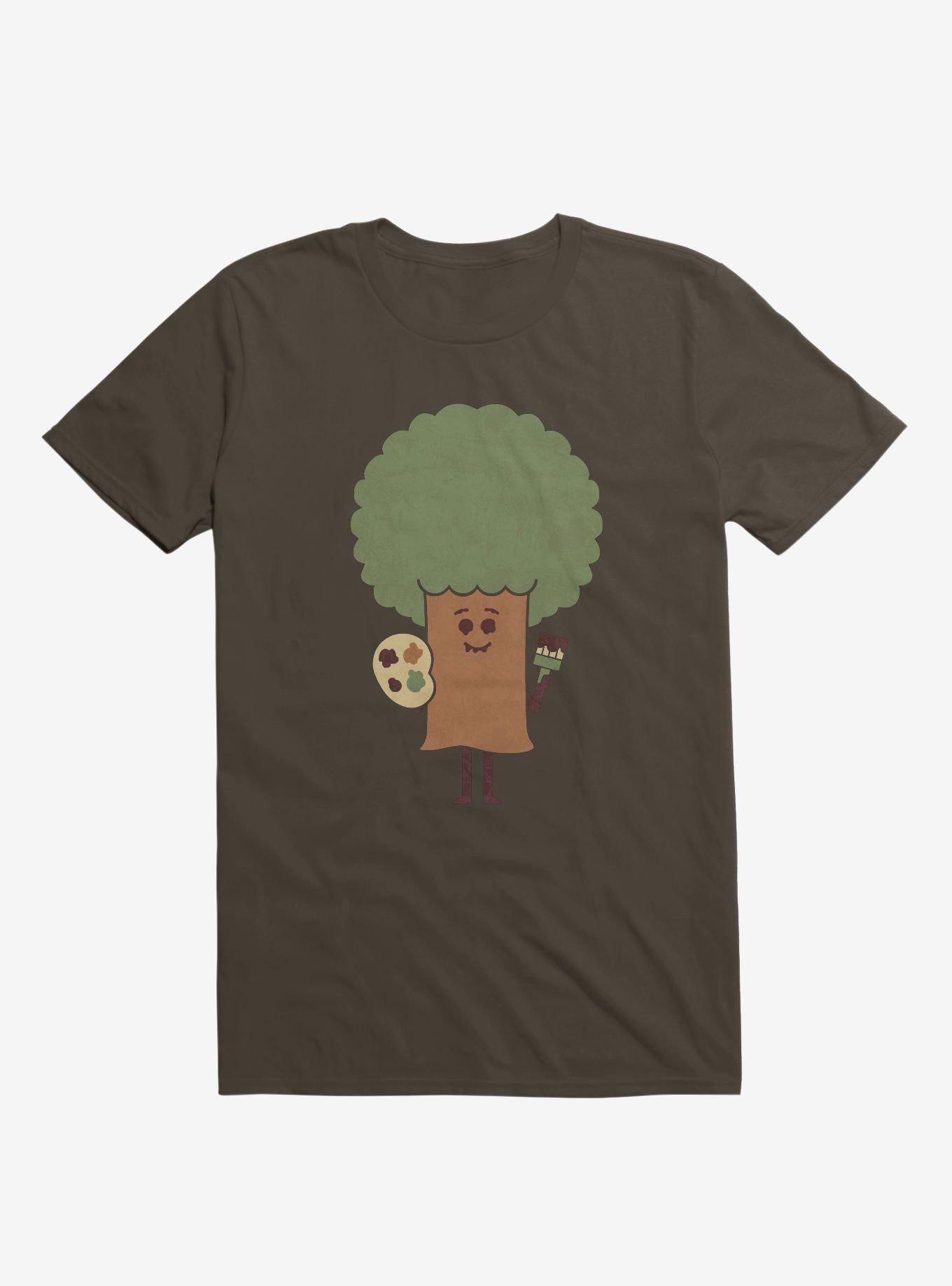 Happy Tree Painter Brown T Shirt T Shirt High Search Demand Funny Quote