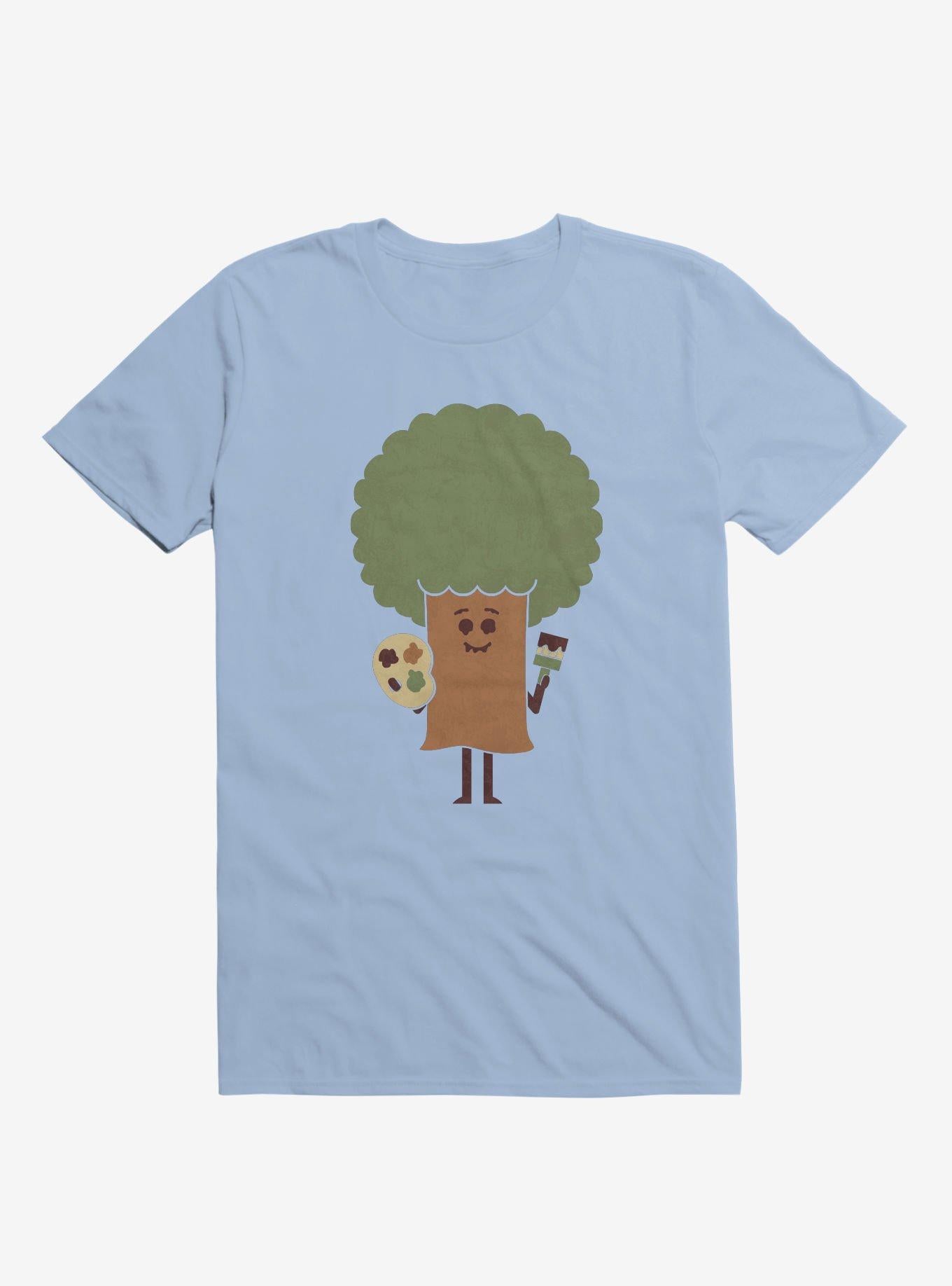 Happy Tree Painter Light Blue T Shirt T Shirt Trending US