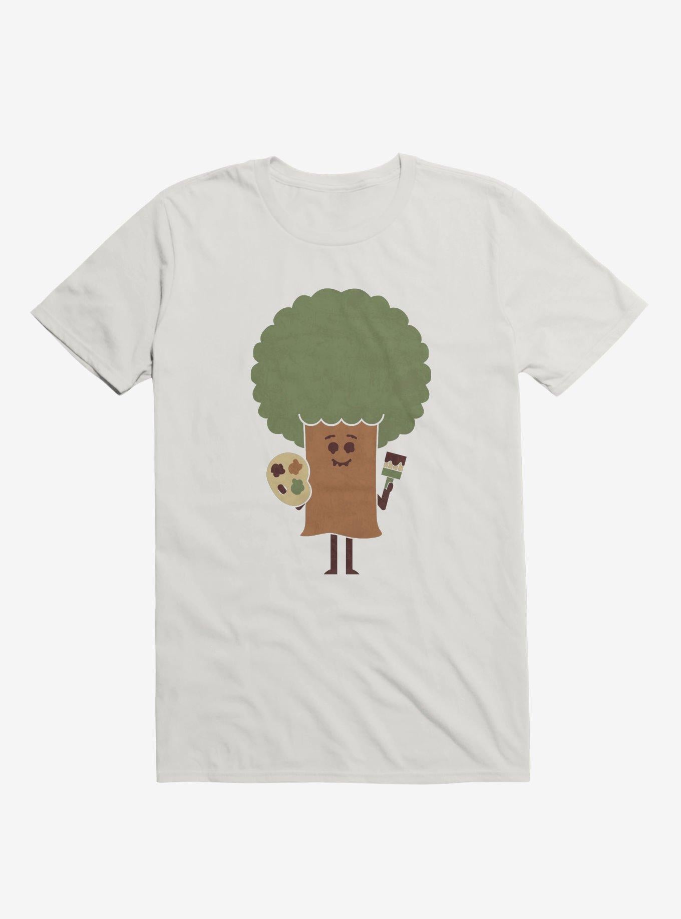 Happy Tree Painter White T Shirt T Shirt High Search Demand Gift Ready