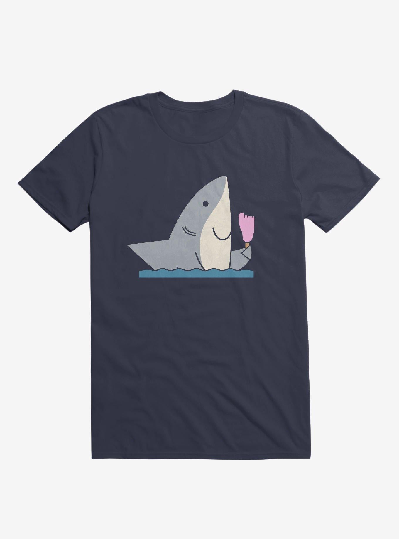 Ice Cream Shark Navy Blue T Shirt T Shirt Premium Print Humor Gift