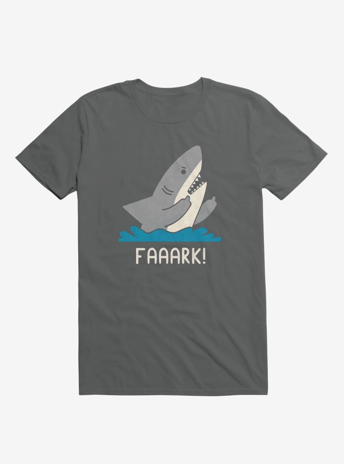 Moody Shark Faaark Charcoal Grey T Shirt T Shirt Viral TikTok Best Seller Look