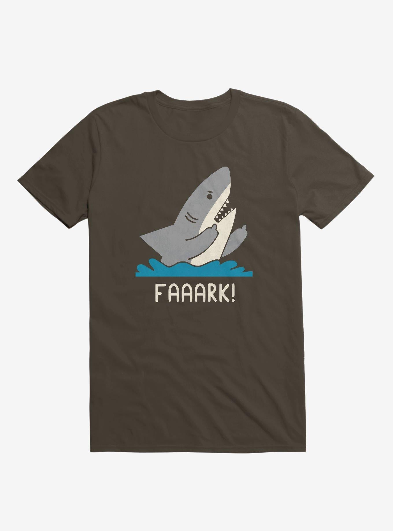 Moody Shark Faaark Brown T Shirt T Shirt Trending US