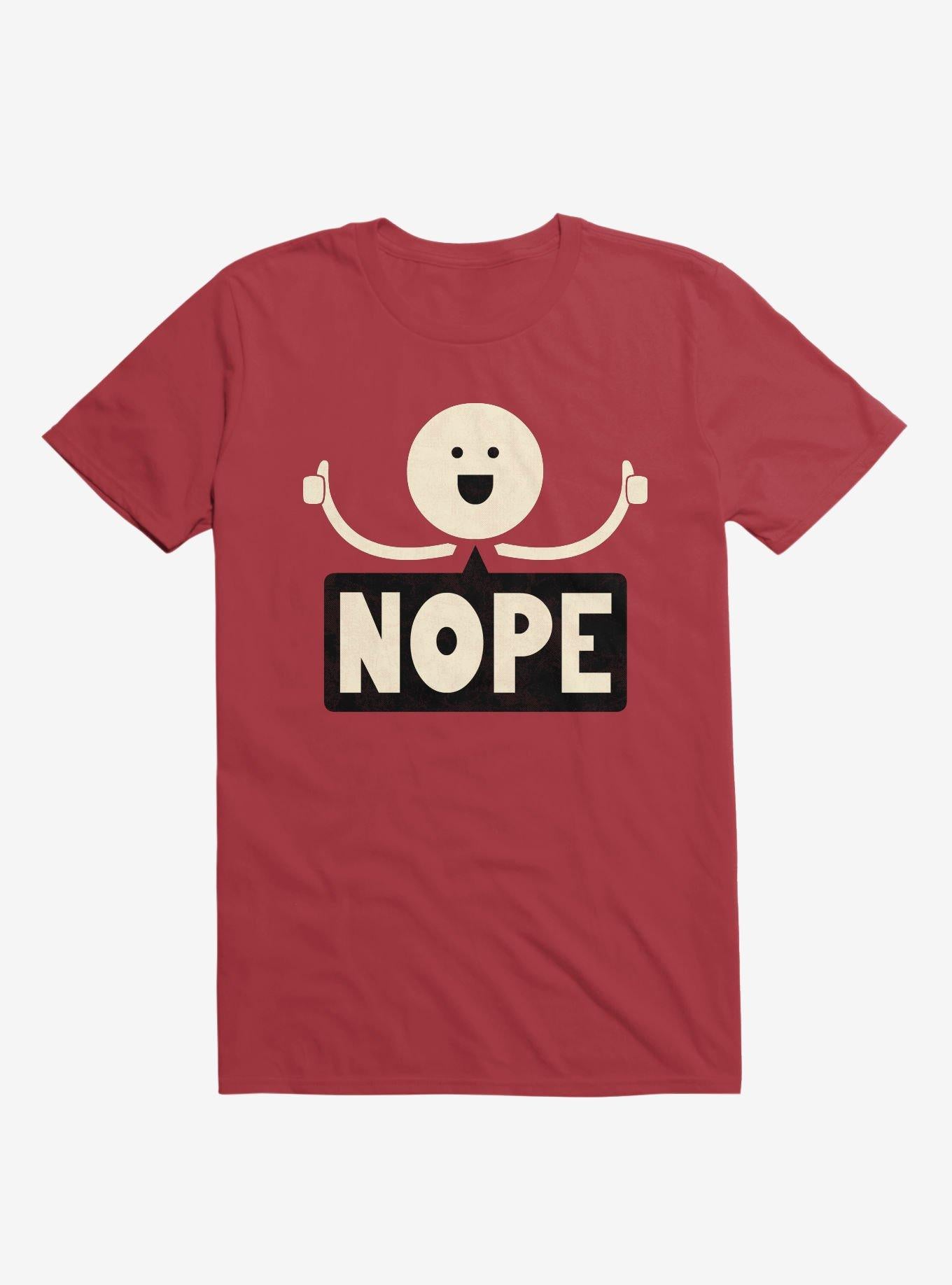 Thumbs Up Face Nope Sign Red T Shirt T Shirt Premium Print Best Seller Look