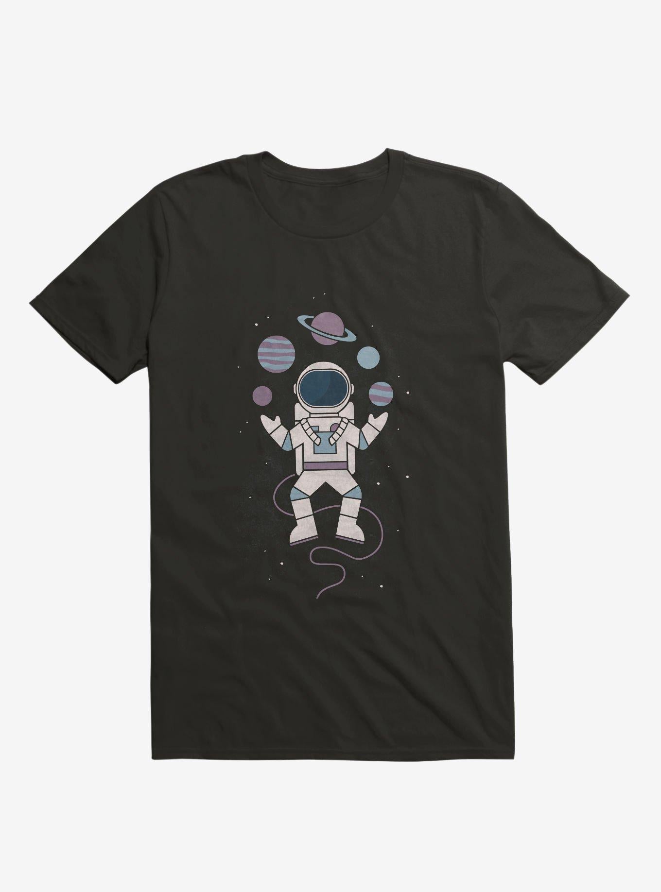 Astronaut Space Juggler Black T Shirt T Shirt Streetwear Style Humor Gift