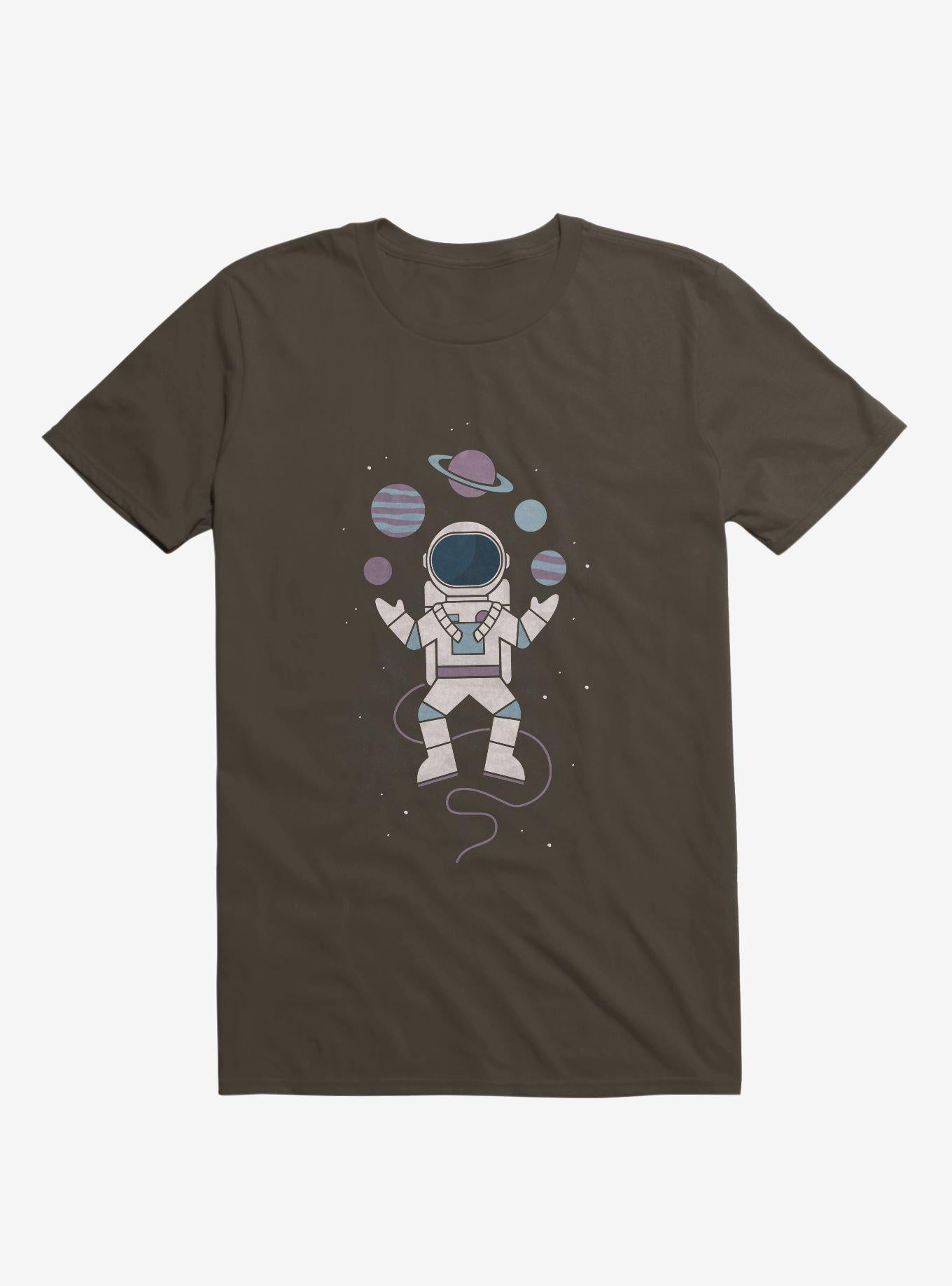 Astronaut Space Juggler Brown T Shirt T Shirt Gym Lifestyle Best Seller Look