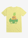 Summer Pineapple Driving Corn Silk Yellow T Shirt T Shirt Streetwear Style Daily Wear