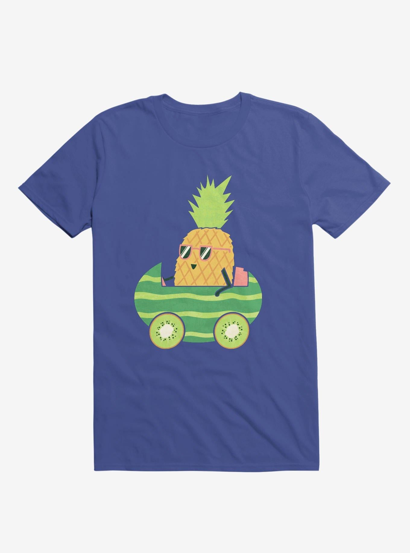 Summer Pineapple Driving Royal Blue T Shirt T Shirt Trending US
