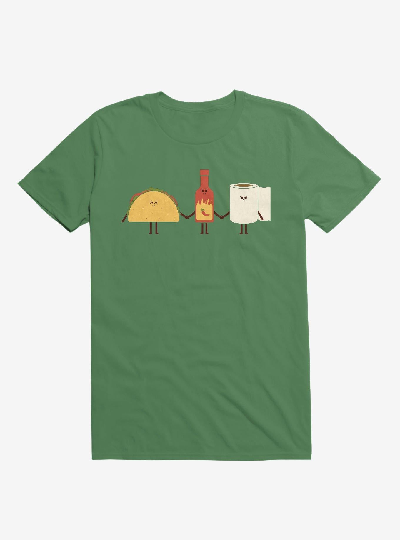Taco Hot Sauce Toilet Paper Friends Irish Green T Shirt T Shirt Comfort Fit Funny Quote