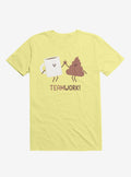 Teamwork Coffee And Poop Corn Silk Yellow T Shirt T Shirt Streetwear Style Workout Ready
