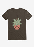 Hang In There House Plant Brown T Shirt T Shirt Gym Lifestyle Hot Right Now
