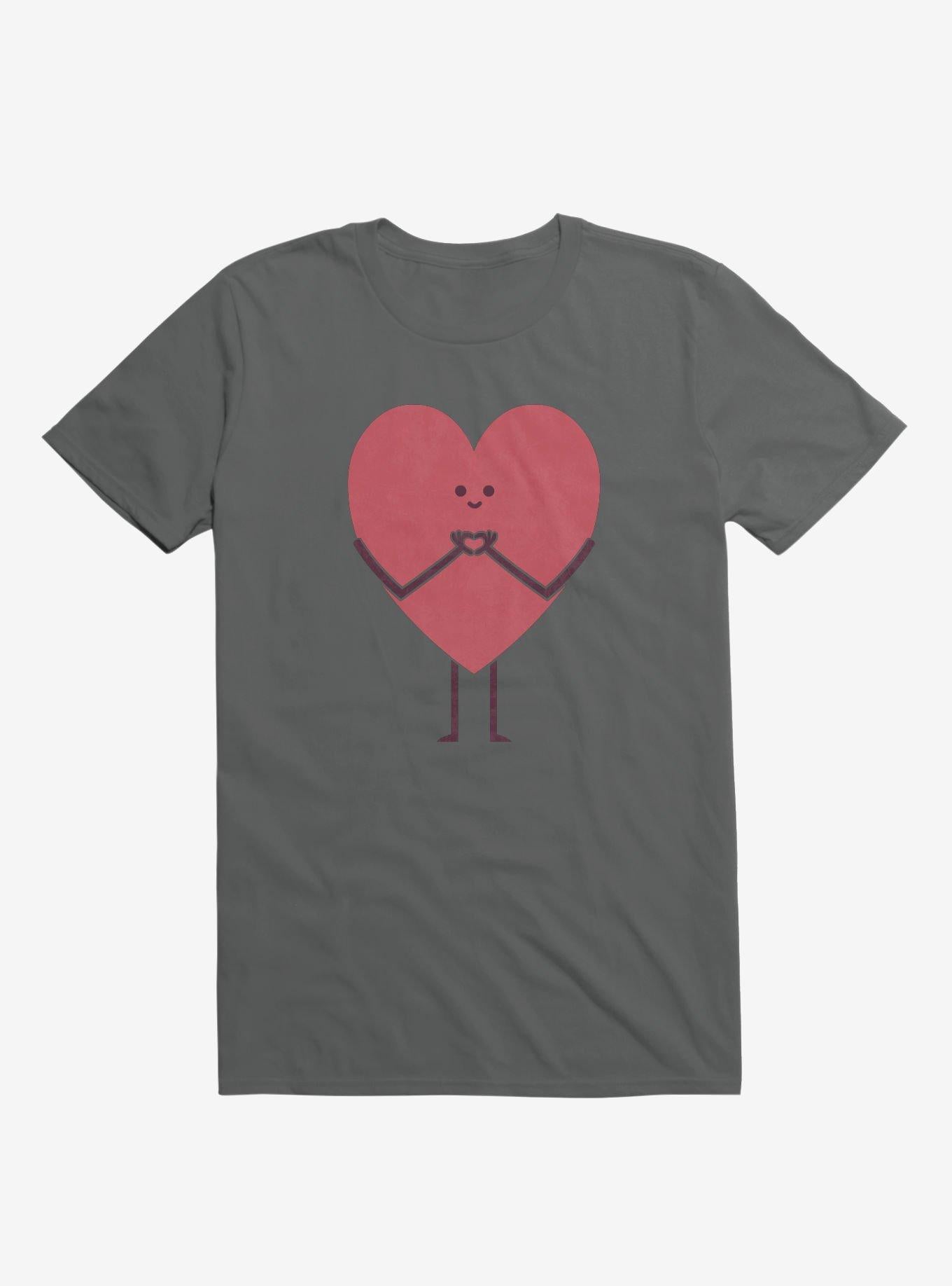 Heart Making Heart Hands Charcoal Grey T Shirt T Shirt Premium Print Gift Ready