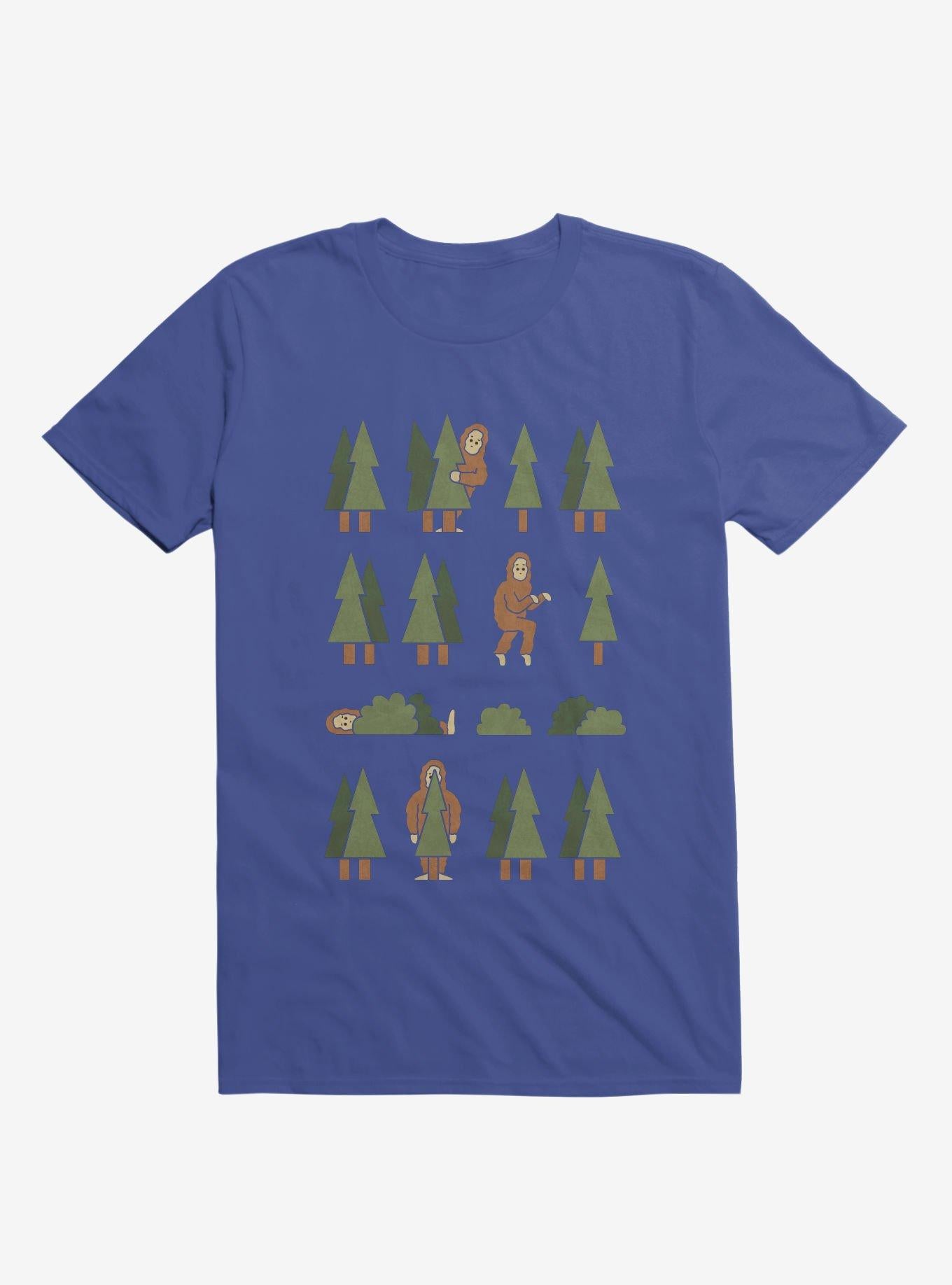Bigfoot Forest Royal Blue T Shirt T Shirt Streetwear Style Best Seller Look
