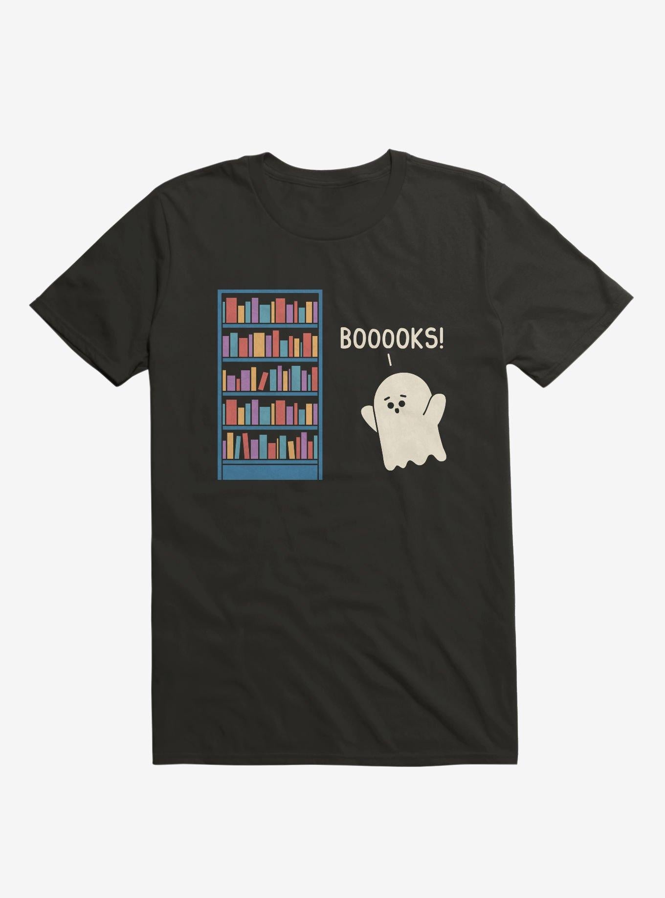 Booooks Ghost Book Library Lover Black T Shirt T Shirt Trending US