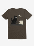 Impending Doom Cat Vs Cup Brown T Shirt T Shirt Trending US