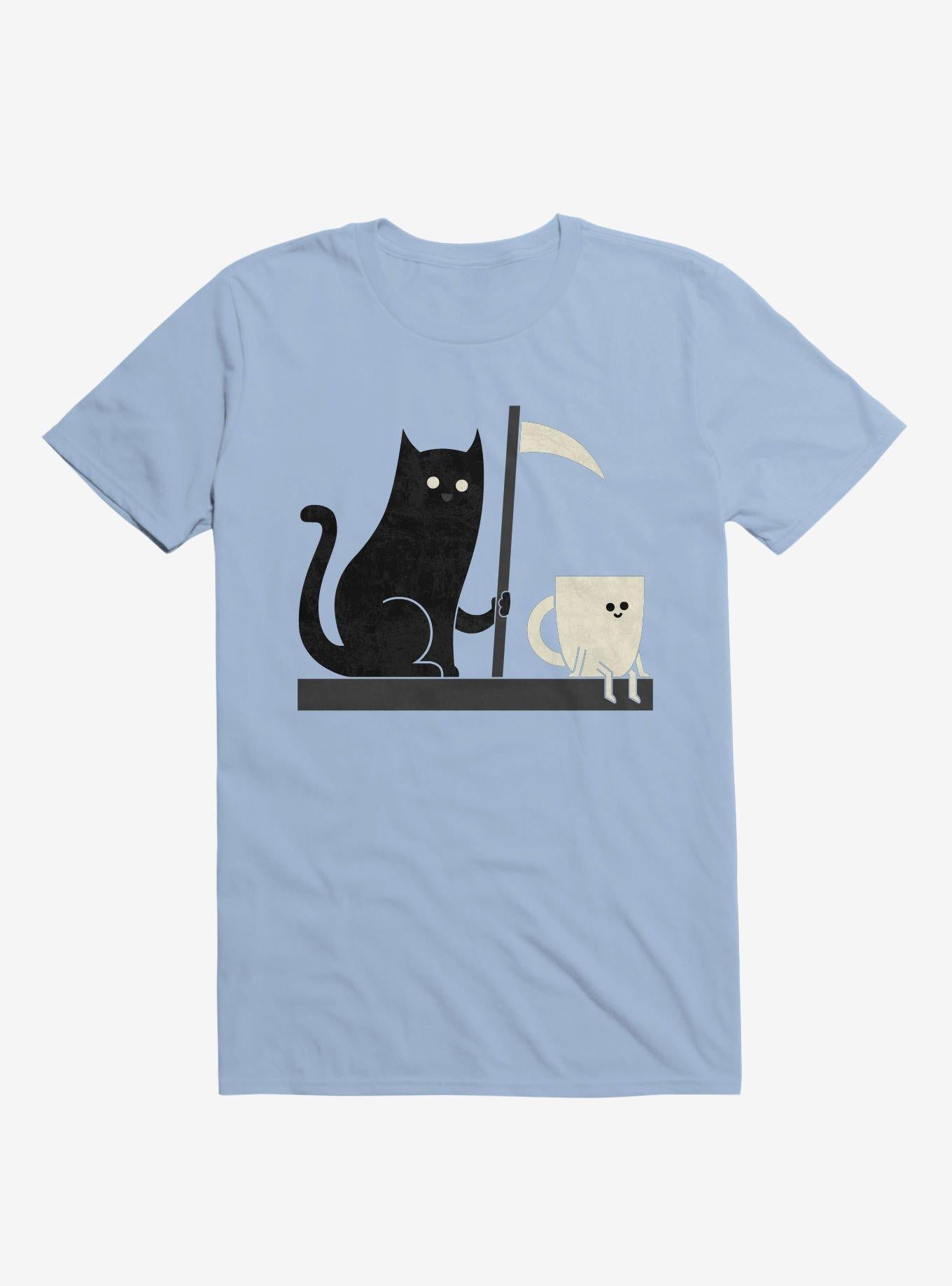 Impending Doom Cat Vs Cup Light Blue T Shirt T Shirt Trending US