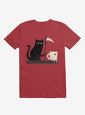 Impending Doom Cat Vs Cup Red T Shirt T Shirt Comfort Fit Gift Ready