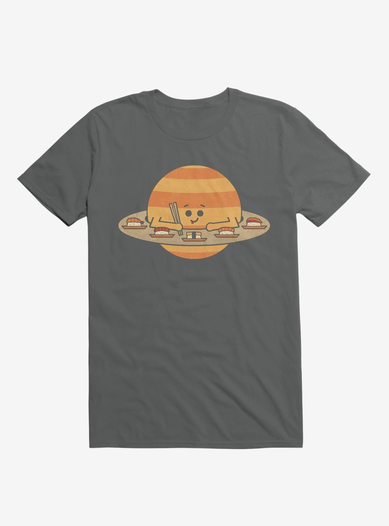 Saturn Eating Sushi Charcoal Grey T Shirt T Shirt Comfort Fit Funny Quote