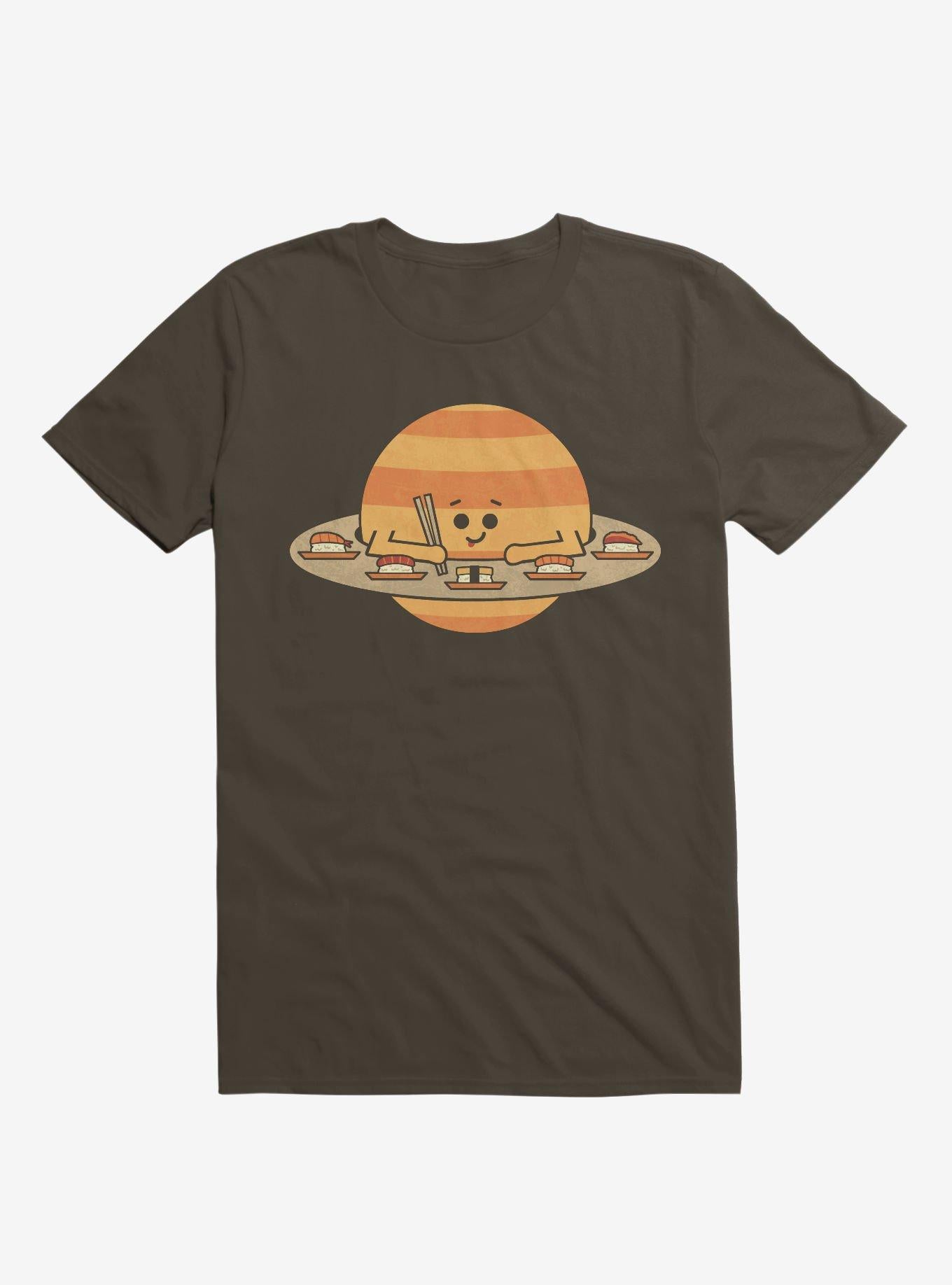 Saturn Eating Sushi Brown T Shirt T Shirt Trending US