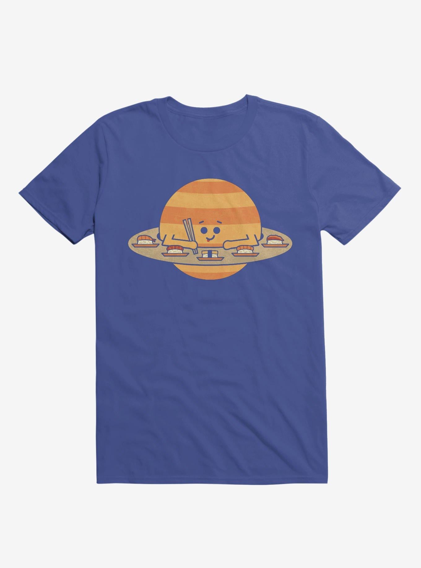 Saturn Eating Sushi Royal Blue T Shirt T Shirt Trending US