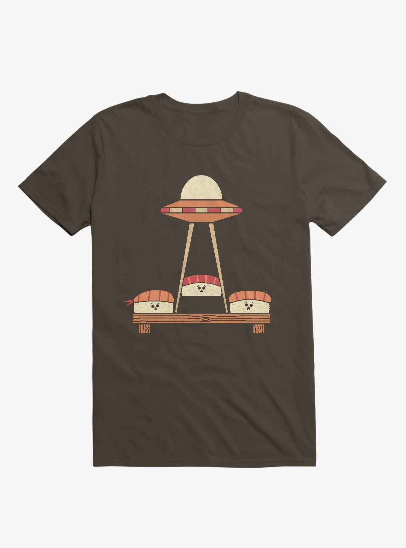 The Sushi Abduction Brown T Shirt T Shirt Premium Print Gift Ready