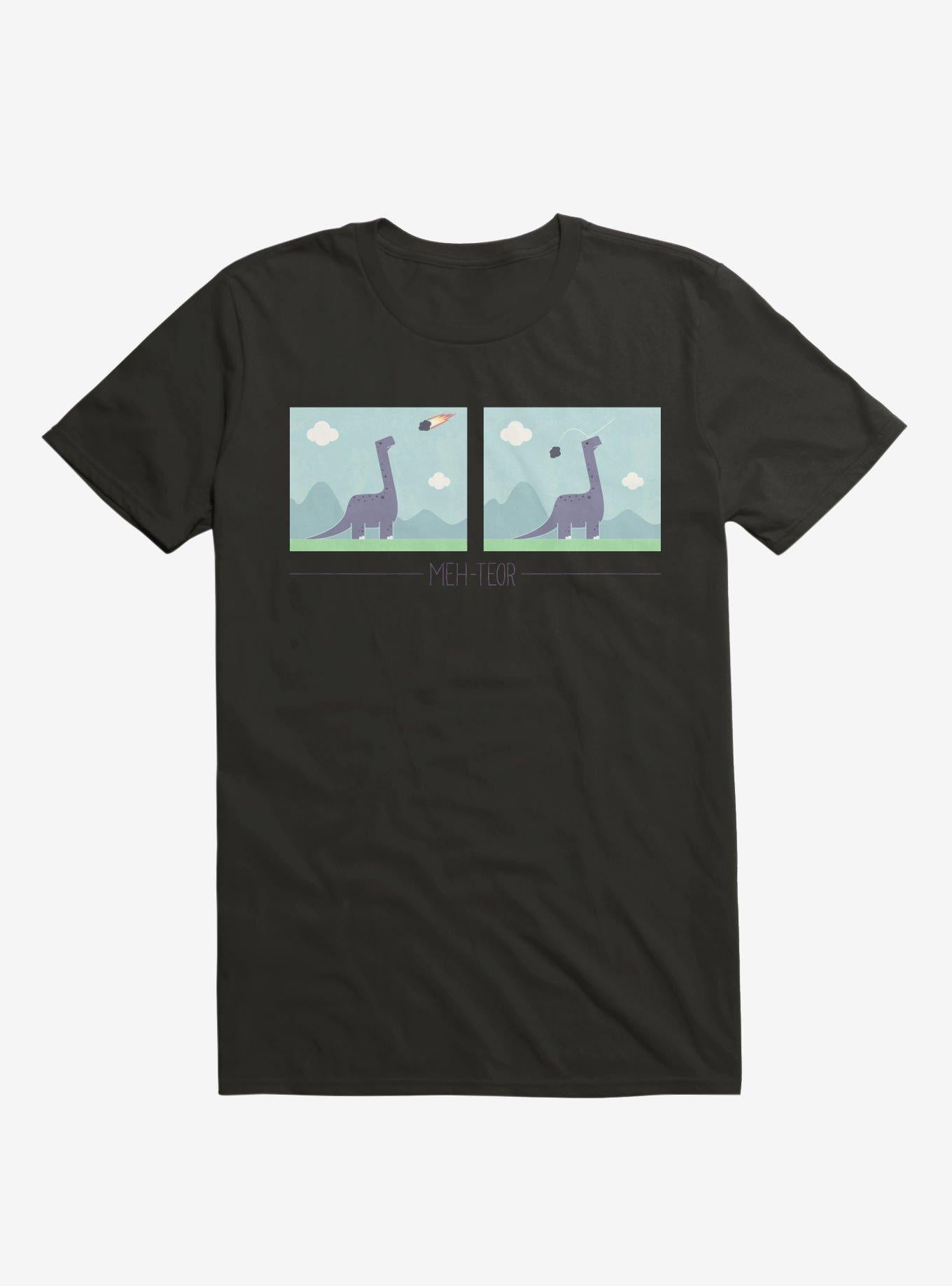 Dinosaur Meh Teor Black T Shirt T Shirt Viral TikTok Best Seller Look
